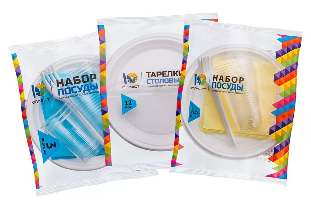 Упаковка для одноразовой посуды BOPP